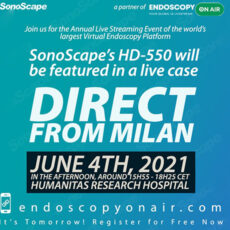 SONOSCAPE HD 5050 Presente en Evento Global de Endoscopia en vivo y en directo este 4 de Junio.